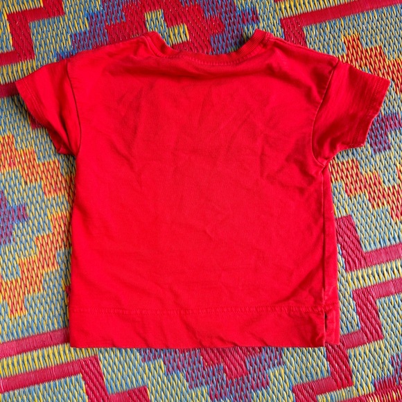 Little Marc Jacobs red and gold studded beaded logo T-shirt - Picture 4 of 7